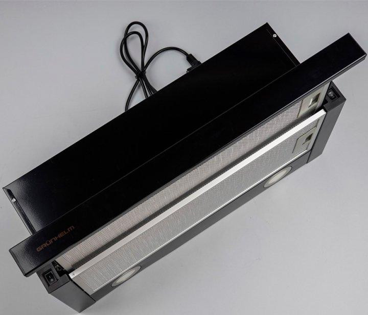 Вытяжка Grunhelm GVT 114 B (телескопическая, 650 м3/ч, черная) кухонная Киев - изображение 12