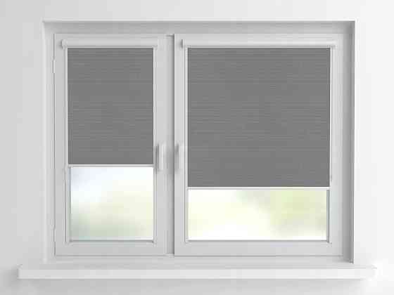 Рулонна штора Rolets Льон 2-2142-825 82.5x170 см закритого типу Сіра Київ