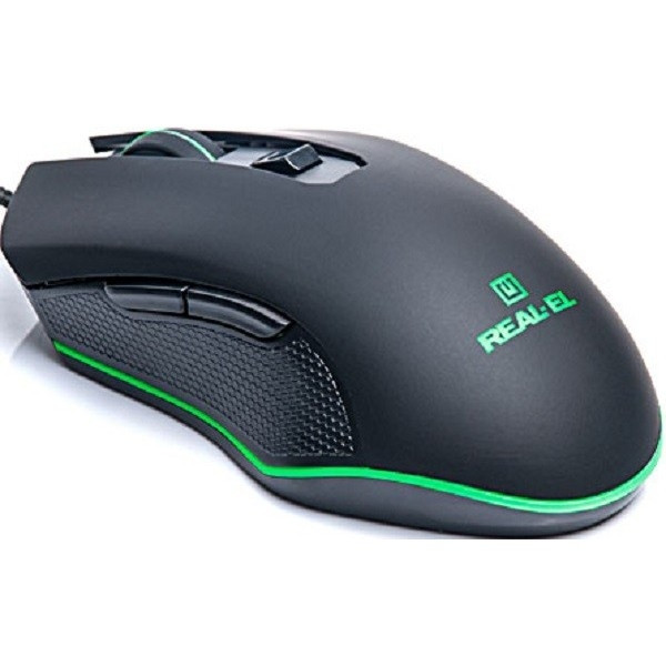 Мишка REAL-EL RM-550 USB Black (EL123200027) Харків - зображення 8