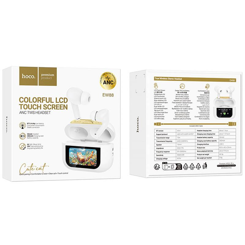 Беспроводные TWS наушники Hoco EW88 Rampino with Touch Screen ANC Херсон - изображение 2