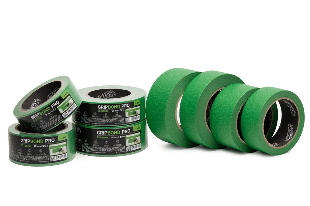 Лента малярная для грубых работ MASTERTOOL GripBond Pro Exterior 38 мм×25 м зеленая 79-9886 Харків - зображення 4