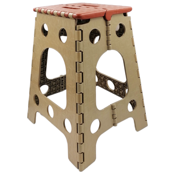 Табурет раскладной Planet 45 см коричнево-бежевый Киев