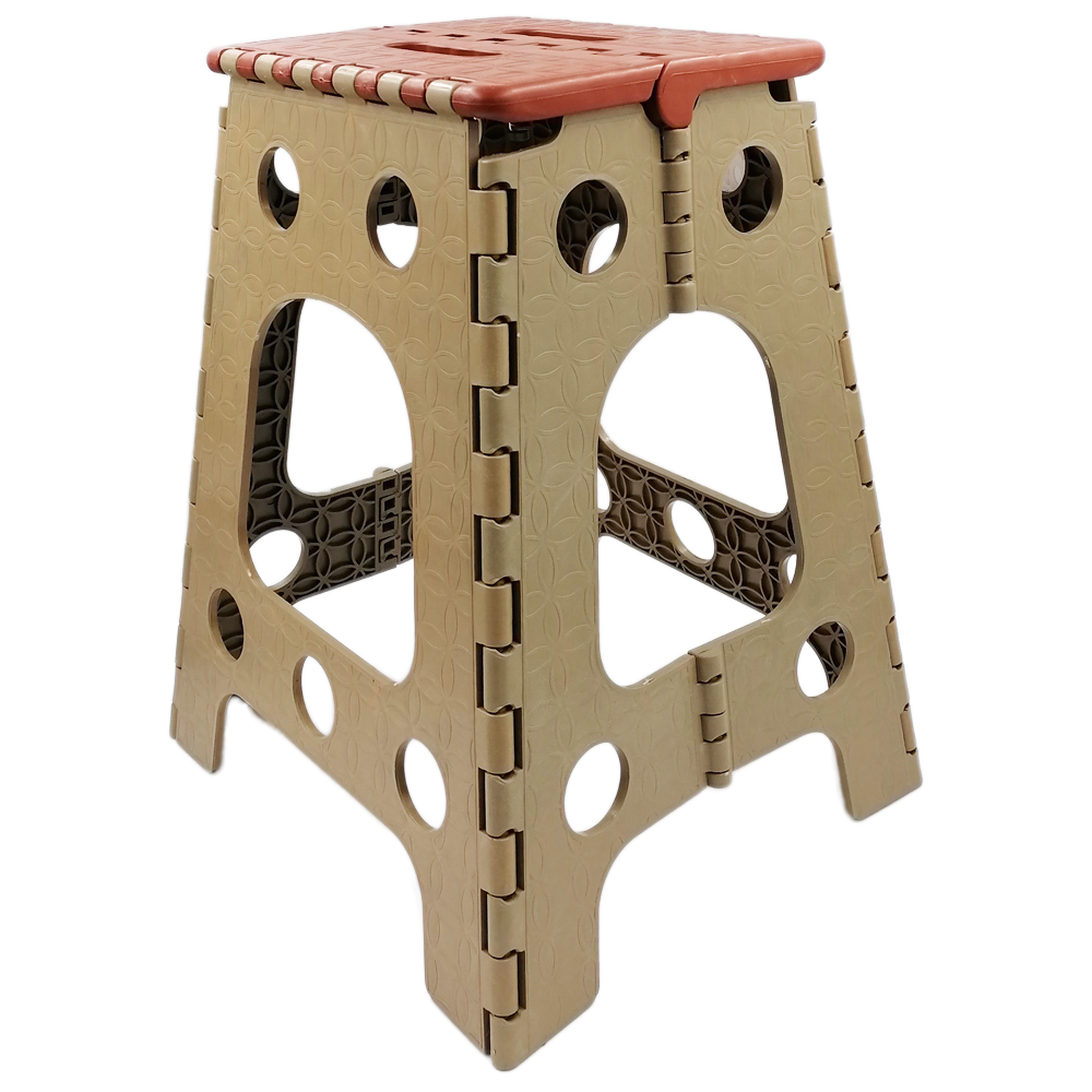 Табурет раскладной Planet 45 см коричнево-бежевый Киев - изображение 1