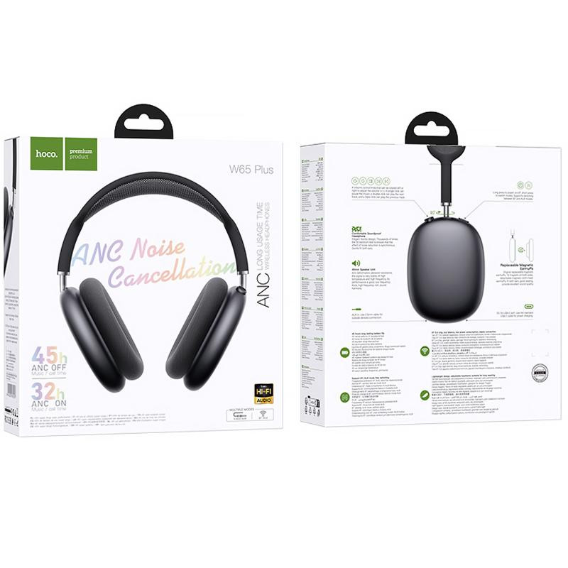 Накладные беспроводные наушники Hoco W65 Plus Happy ANC Херсон - зображення 4