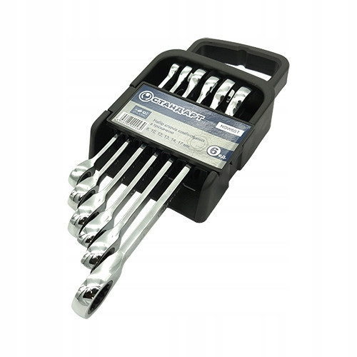 Набор комбинированных ключей трещоточных 8-17мм 6ед. СТАНДАРТ NGW6ST Харьков - изображение 3