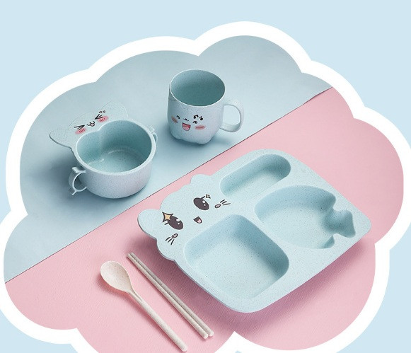 Дитячий набір посуду 11177 блакитний 6 предметів Київ - зображення 1