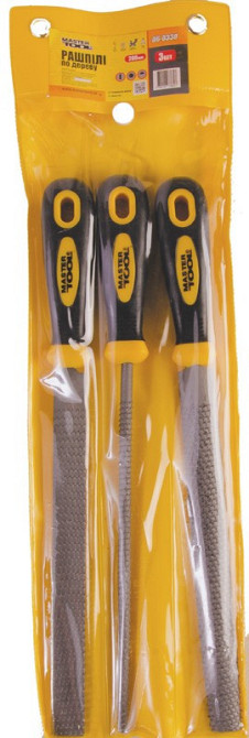 Рашпили по дереву MASTERTOOL 200 мм набор 3 шт плоский/круглый/полукруглый 06-0330 Харків - зображення 2