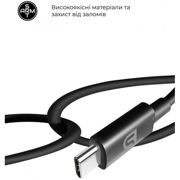 Мережевий зарядний пристрій ArmorStandart AR-TA800 USB-C 25W + cable Type-C to Type-C Black (ARM7772 Харьков - изображение 4