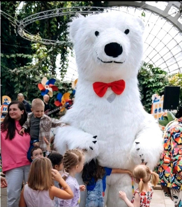 Белый медведь Чернигов поздравление мишка аниматор Чернігів - зображення 2