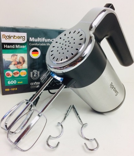 Миксер ручной Rainberg RB-1012 600 Вт серебристый Киев - изображение 5