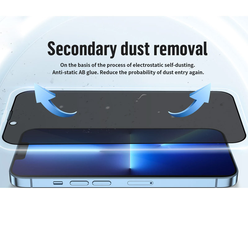 Защитное 2.5D стекло Blueo Full Cover Anti-Peep для Apple iPhone 15 Plus / 16 Plus (6.7") Херсон - изображение 6