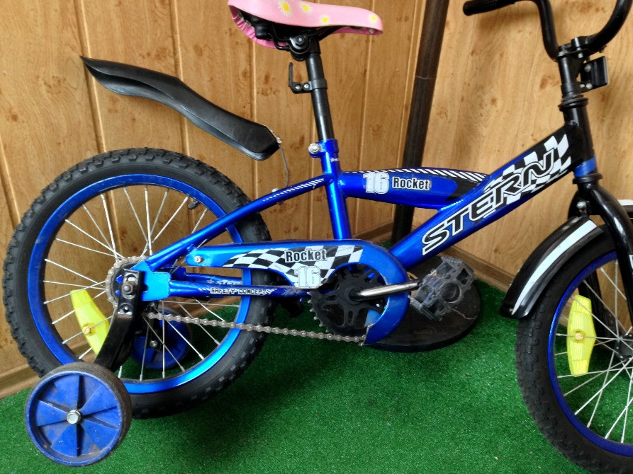 Велосипед дитячий Stern Rocket 16(15ROCK16)+тренувальні колеса синій Київ - зображення 3