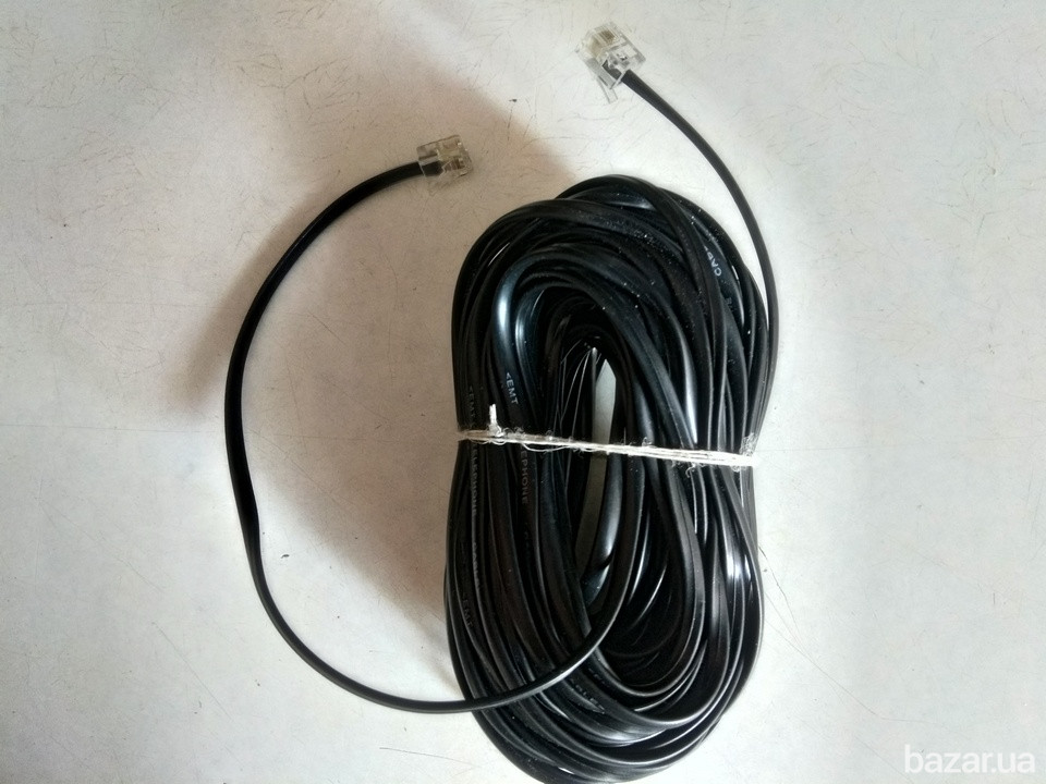 Кабель EMT телефонний 4-х жильний,з`єднувальний з вилкою RJ11(14,9метрів) Львів - зображення 2