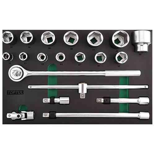 Набор головок с трещоткой в ложементе 3/4" 20ед. TOPTUL GVD2010 Харків