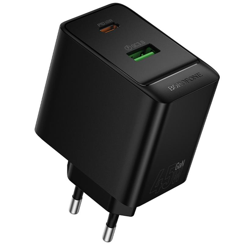 СЗУ Borofone BAS16A Erudite PD45W+QC3.0 (1USB-A/1C) Херсон - зображення 1
