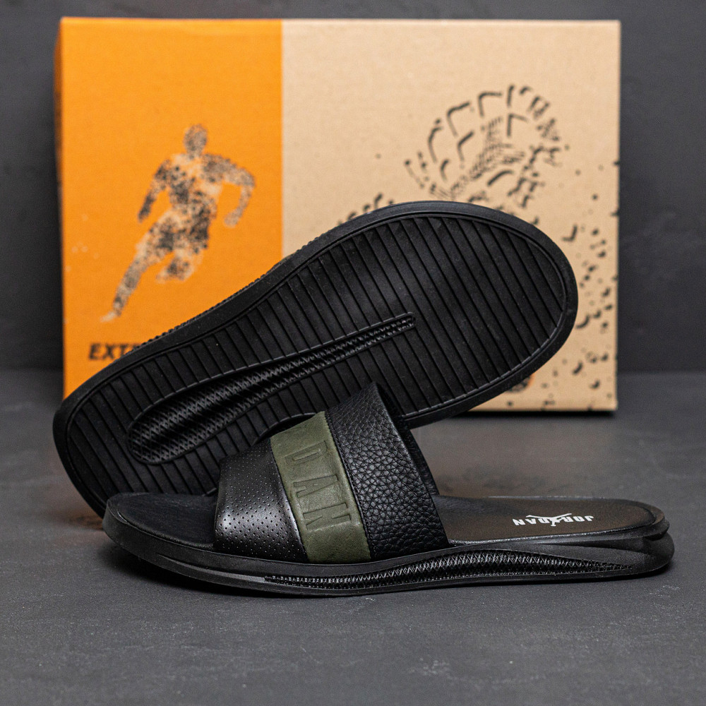 Мужские кожаные  летние шлепанцы-сланцы Jordan Київ - зображення 7