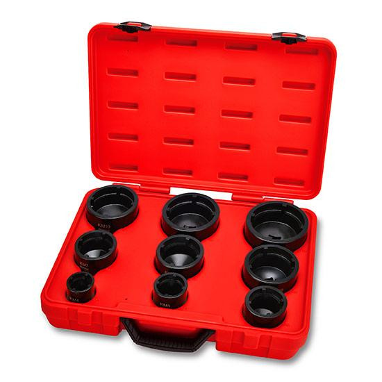 Набор головок для стопорных гаек с внутренними зубьями (KM4-KM12) 9ед. TOPTUL JGAI0902 Харків - зображення 1