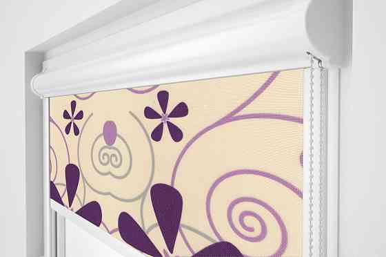 Рулонна штора Rolets Квіти 2-52362-1300 130x170 см закритого типу Пудрово-бузкова Київ