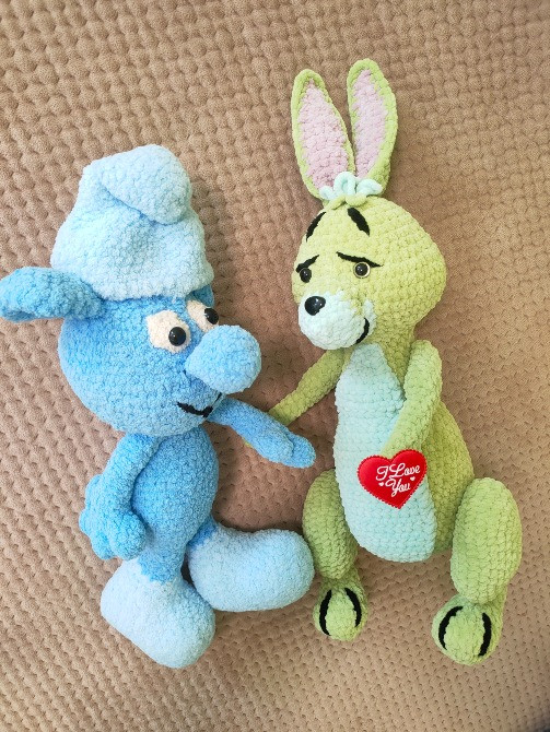 Гном смурф 35см іграшка в'язана мяка гачком подарунок сувенір ручна робота hand made Нововолинськ - зображення 3