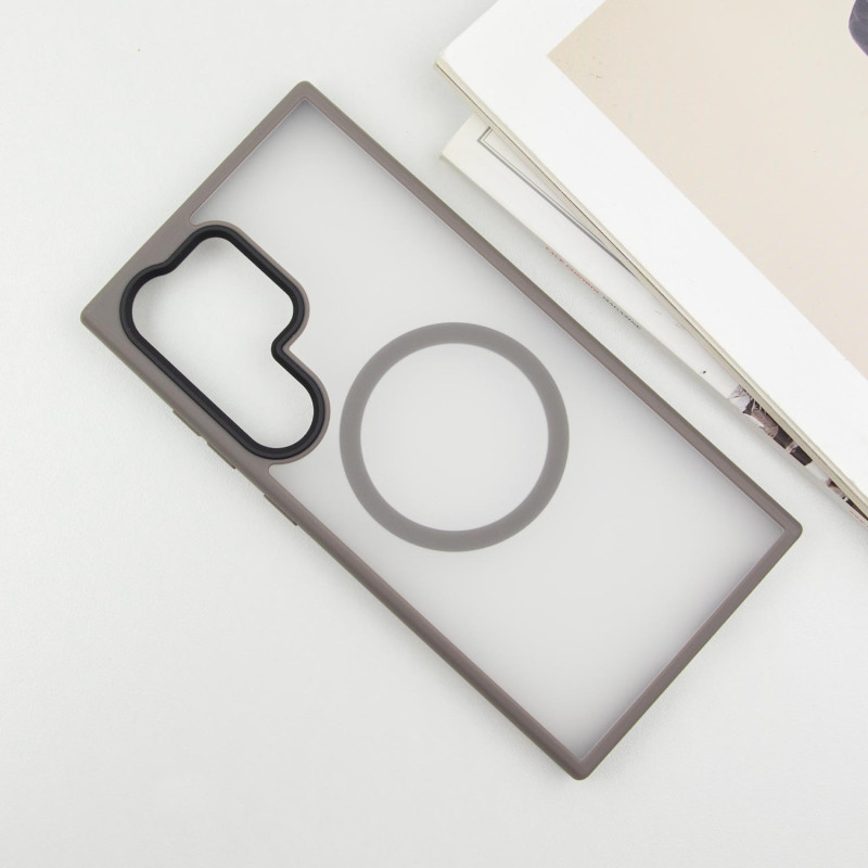 TPU+PC чехол Metal Buttons with MagSafe Colorful для Samsung Galaxy S24 Ultra Херсон - зображення 2