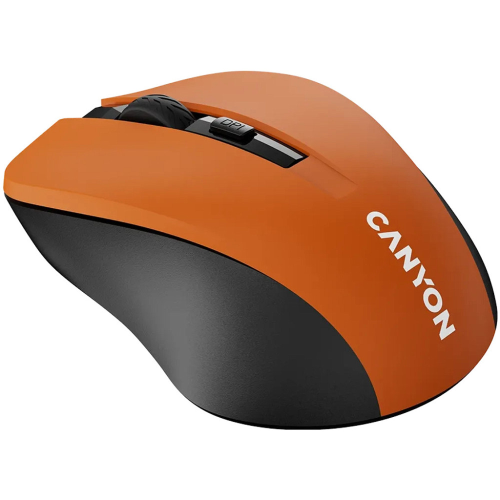 Мышь компьютерная безпроводная Canyon CNE-CMSW1O Orange оранжевая Киев - изображение 2