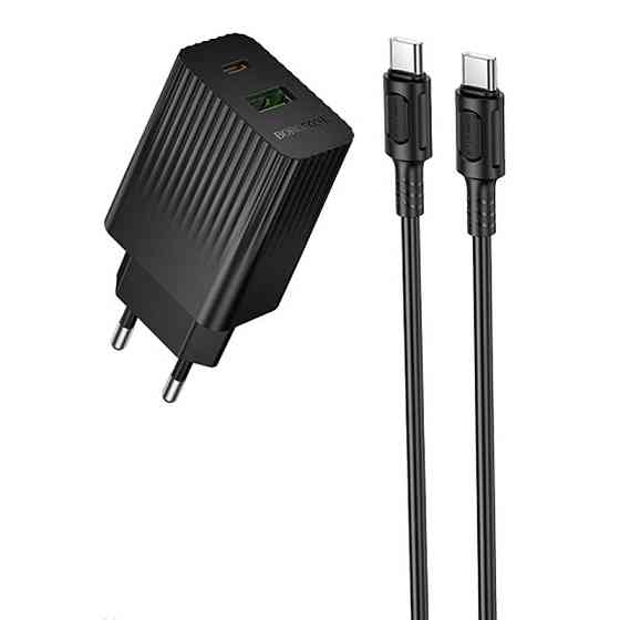 СЗУ Borofone BAS76A Source PD30W+QC3.0 (1USB-A/1C) + кабель Type-C to Type-C Херсон