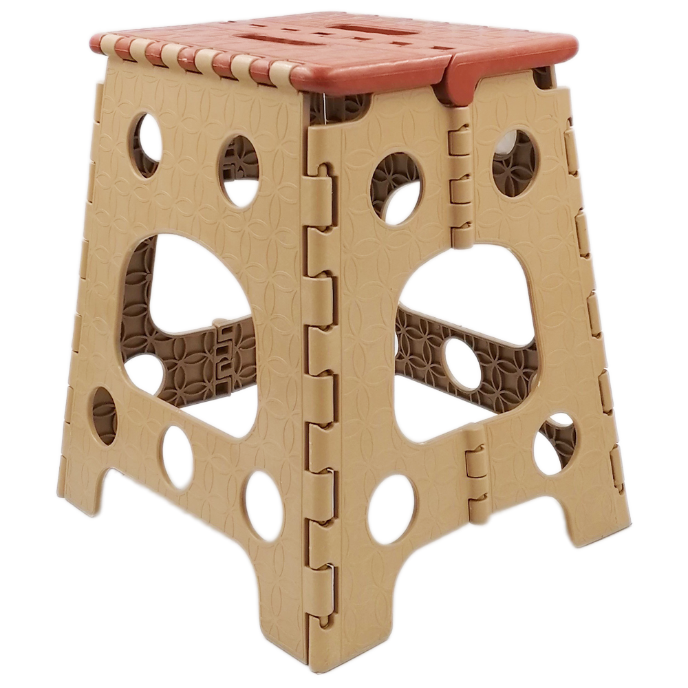 Табурет раскладной Planet 36 см коричнево-бежевый Киев - изображение 1