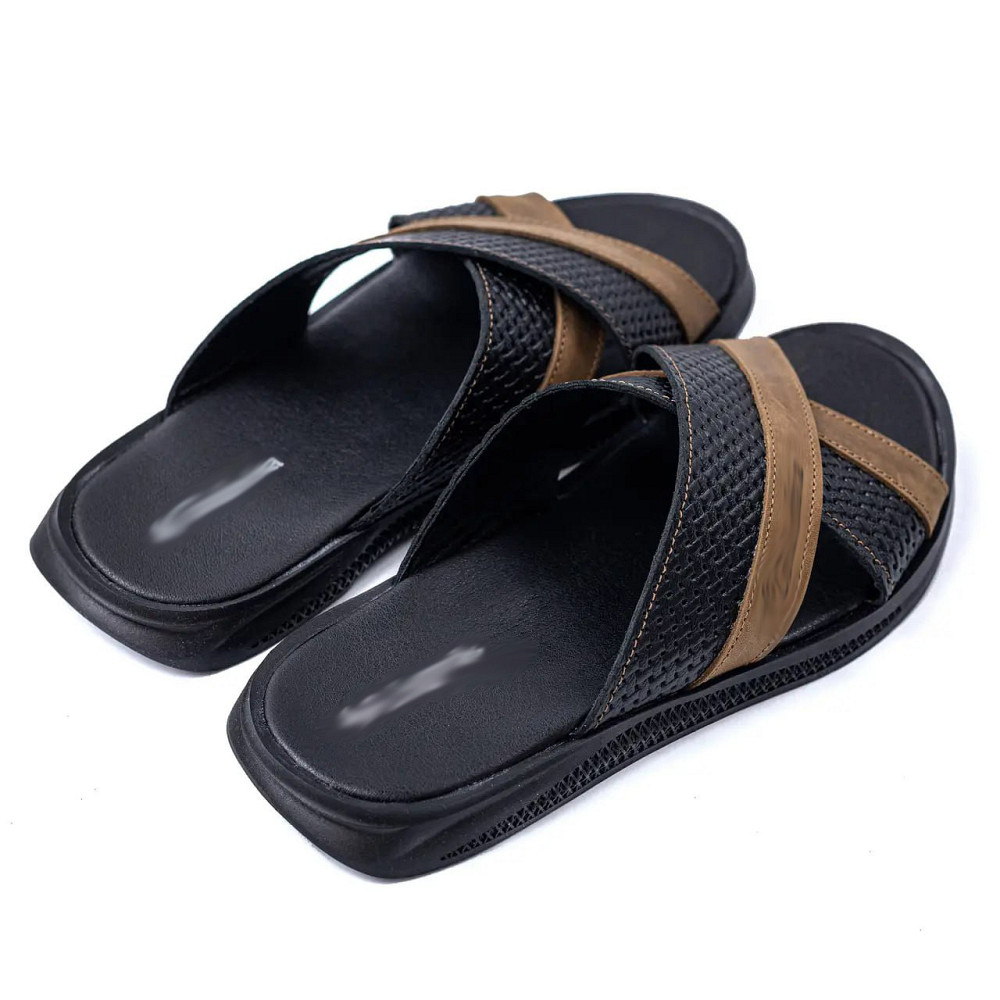 Мужские кожаные  летние шлепанцы-сланцы Київ - зображення 4