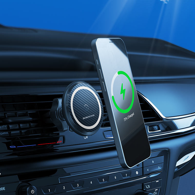 Автодержатель с БЗУ Borofone BH45 магнитный (PD 15W) Херсон - зображення 12