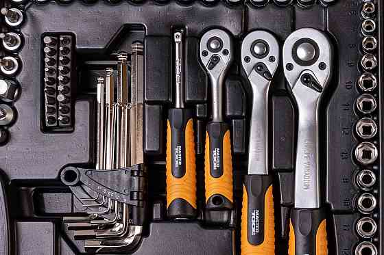 Набор инструментов MASTERTOOL PROFI ¼"&⅜"&½"&TORX 121 шт 4-13 мм 9-19 мм 20-32 мм Е8-Е20 CrV50BV30 п Харків