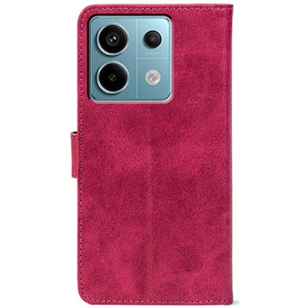 Чохол-книжка Crazy Horse Clasic для Xiaomi Redmi Note 13 Pro 5G/Poco X6 5G Magenta (Front) (Код това Харьков - изображение 2