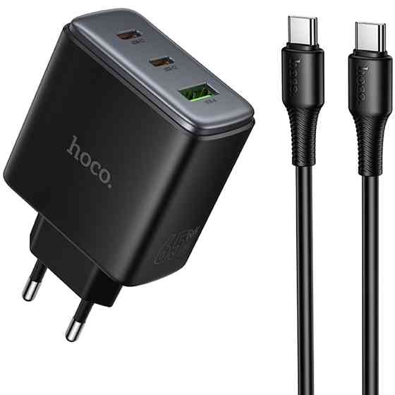 СЗУ Hoco C160A Upgrade PD65W+QC3.0 (1USB-A/2C) + кабель Type-C to Type-C Херсон