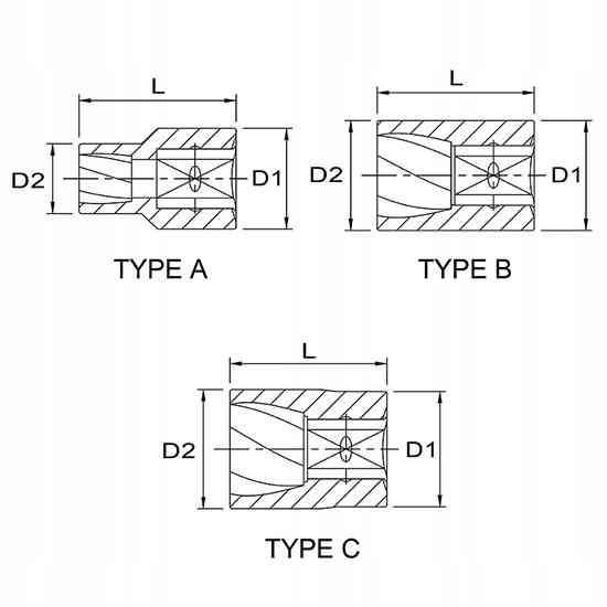 Набор головок для поврежденных гаек на планке TOPTUL 1/2" 9 ед. GAAG0903 Харків