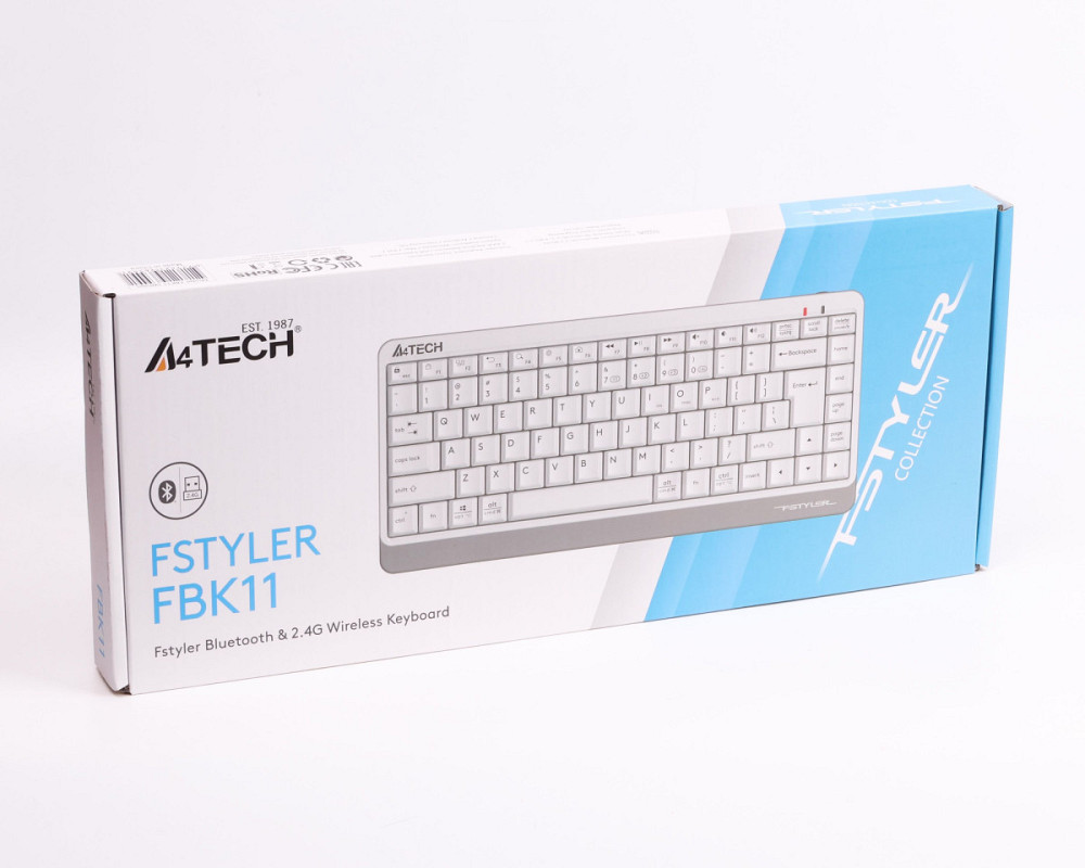 Клавиатура беспроводная A4Tech Fstyler FBK11(White) белая Київ - зображення 5