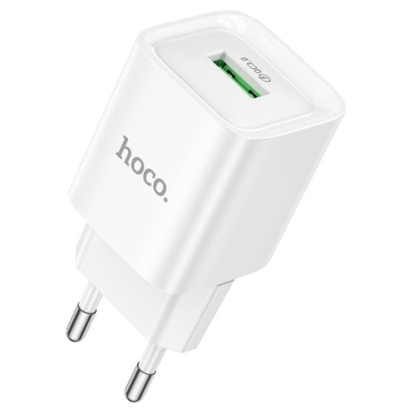 Мережевий зарядний пристрій Hoco C145A Charm QC3.0 18W 1USB 3A with MicroUSB cable White Харків - зображення 1