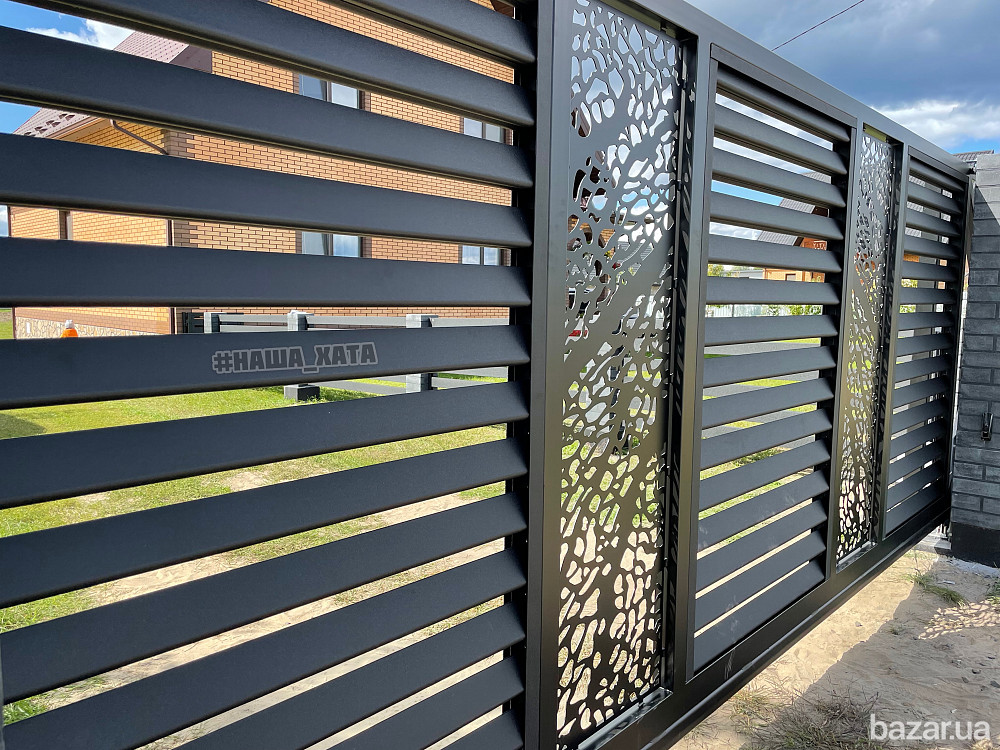 Сучасний металевий паркан - огорожа Жалюзі від виробника Рахов - изображение 1