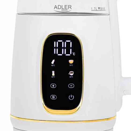 Электрочайник Adler AD 1305 white silver 1.7 л белый с серебристым Київ