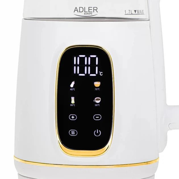 Электрочайник Adler AD 1305 white silver 1.7 л белый с серебристым Киев - изображение 3