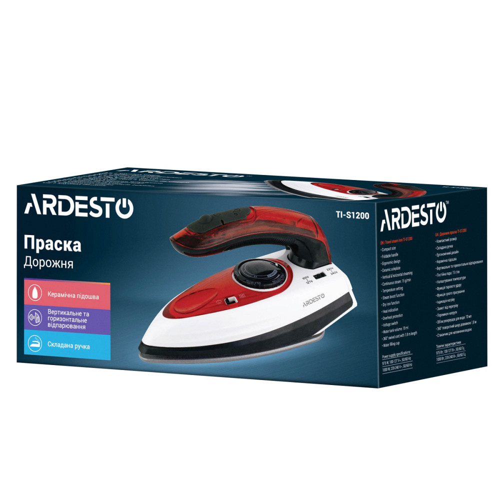 Утюг дорожный Ardesto TI-S1200 1000 Вт Київ - зображення 10