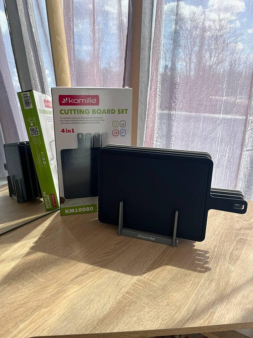 Набор разделочных досок Kamille с подставкой 37х23см KM10080 Одесса - изображение 10