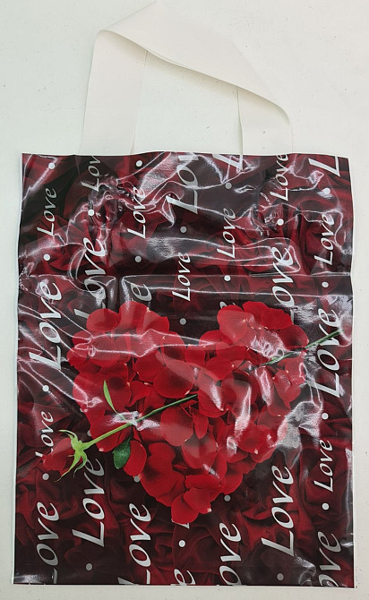 Пакеты петля ламинат маленький  "Сердце с розой" (23х29) 50мк, 50шт\пач Харьков - изображение 2