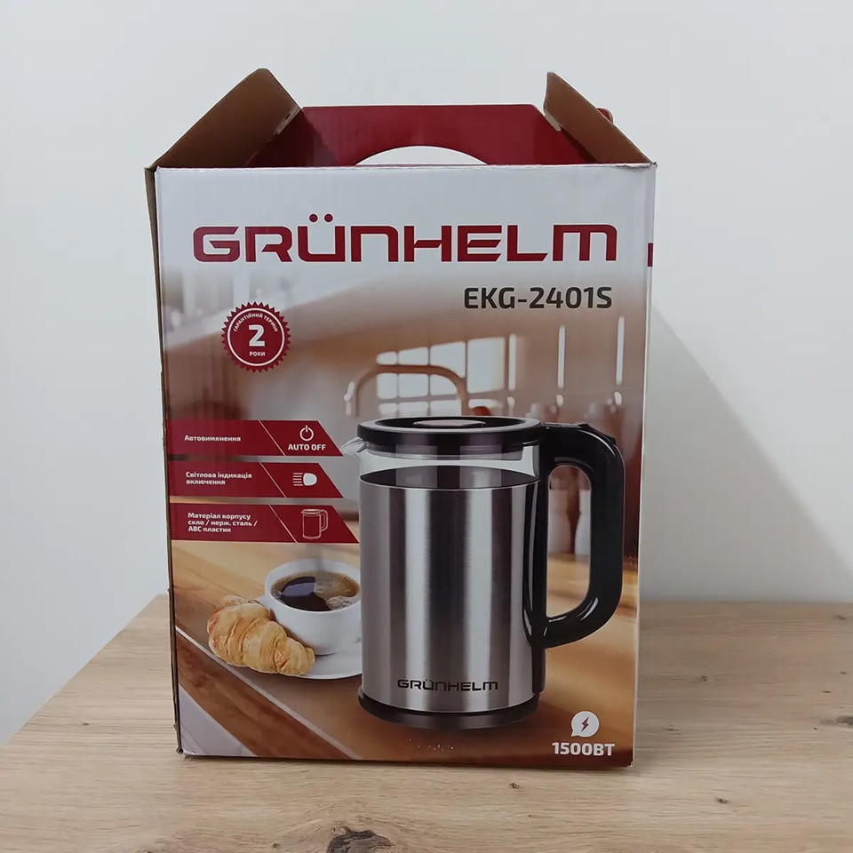 Электрочайник Grunhelm EKG-2401S 1.8 л серебристый Киев - изображение 6