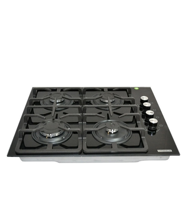 Газовая варочная поверхность Grunhelm GHGW 0434 MB WOK (4 конфорки, стекло, газ контроль, автоподжиг Київ - зображення 6
