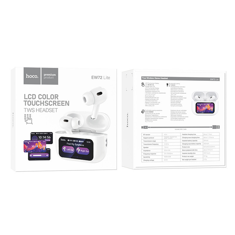 Беспроводные TWS наушники Hoco EW72 Lite Soar with Touch Screen Херсон - изображение 4