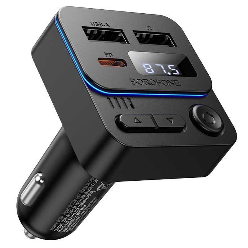 АЗУ FM модулятор Borofone BC60 Hero 35W (2USB-A/1C) Херсон - изображение 1
