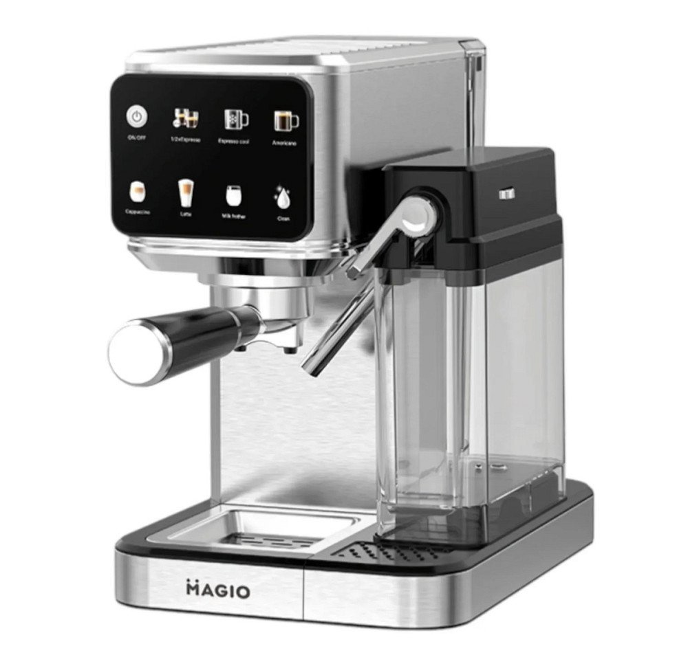 Кофеварка эспрессо MAGIO MG-455 1350 Вт серебристая Київ - зображення 1