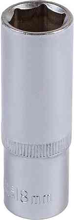 Головка торцевая 6-гранная удлиненная MASTERTOOL ½" 18 мм L 78 мм CrV 78-0518 Харків