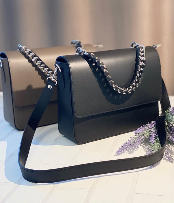 Бежева шкіряна сумка Крос-боді сумка через плече Модна TS000059 Луцьк - зображення 1