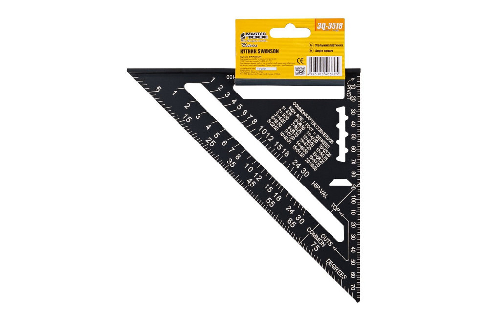 Угольник плотника MASTERTOOL SWANSON 180 мм AL 30-3518 Харьков - изображение 5
