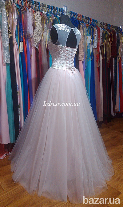 Пудровое платье для свадьбы, росписи, выпускного бала Київ - зображення 7